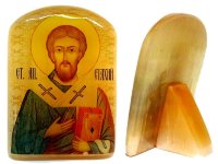 Именная икона из селенита "Святой Стахий Апостол" (Станислав)