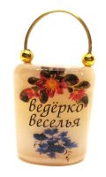 Сувенир из селенита"Ведёрко веселья"