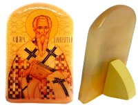 Именная икона из селенита "Св. Панкратий"