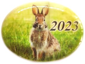 Панно магнит из селенита, с символом года 2023 &quot;Кролик №8&quot; 
