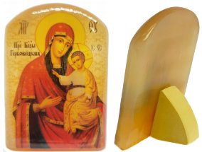 Икона из селенита "Божией Матери Гербовецкая" 