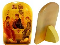 Икона из селенита с подставкой "Святая Троица"