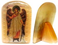 Икона из селенита с подставкой "Ангел Хранитель 2"