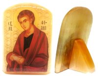 Именная икона из селенита "Святой Апостол Филипп"