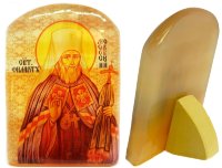 Именная икона из селенита "Филарет, Патриарх Московский"