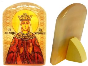 Именная икона из селенита "Милица Сербская" 