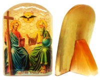 Именная икона из селенита "Новозаветная Троица"