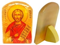 Именная икона из селенита "Мученик Назарий Римлянин, Медиоланский"