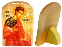  Именная икона из селенита "Святой Апостол Фома"