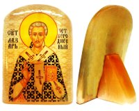 Именная икона из селенита "Праведный Лазарь Четверодневный"