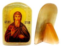 Именная икона из селенита "Святой Виталий"