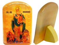 Именная икона из селенита "Святой апостол Ананий"