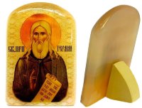 Именная икона из селенита "Святой Герман"