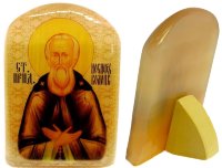 Именная икона из селенита "Святой Иосиф"