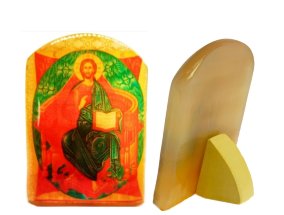 Малая икона из селенита 50*35 "Спас в Силах" 