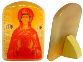 Икона из селенита "Праведная Праматерь Лия" 