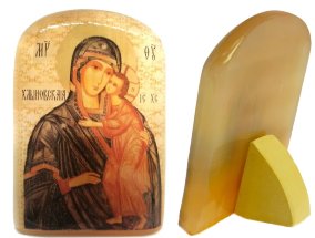 Икона из селенита "Пресвятая Богородица Хлыновская" 
