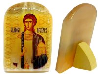 Именная икона из селенита "Святой Прохор"