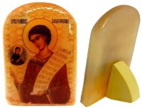 Именная икона из селенита "Святой Роман"