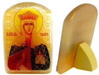 Икона из селенита с подставкой "Святая Тамара"