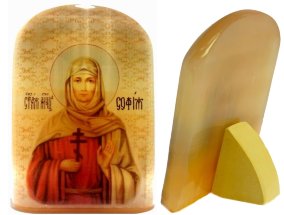 Именная икона из селенита "Святая Мученица София" 