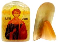 Именная икона из селенита "Святой Стефан" (Степан)