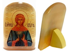 Именная икона из селенита "Святая Мученица Вера" 