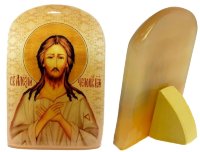 Именная икона из селенита "Алексей, человек Божий"