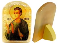 Именная икона из селенита "Святой Филипп"