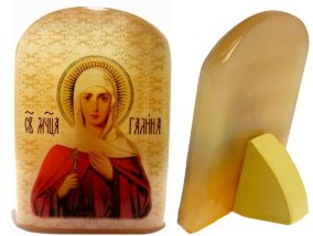 Именная икона из селенита "Святая Мученица Галина" 