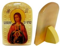 Икона из селенита "Божией Матери Блаженное чрево"