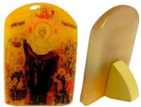 Икона из селенита "Божией Матери Всех скорбящих Радость"
