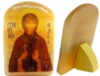Именная икона из селенита "Преподобномученица Евдокия"