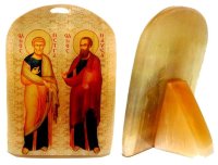 Икона из селенита "Святые апостолы Петр и Павел"