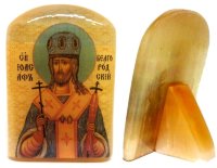 Именная икона из селенита "Святитель Иоасаф Белгородский"