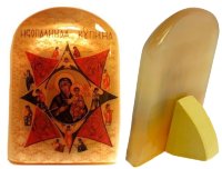 Икона из селенита "Б. М. Неопалимая купина"