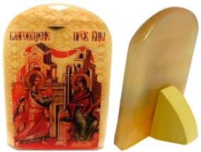Икона из селенита "Благовещение Пресвятой Богородицы" 