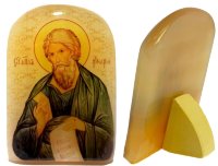 Именная икона из селенита "Андрей Первозванный"