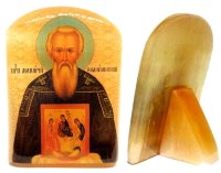 Именная икона из селенита "Святой Макарий Калязинский"