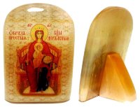 Икона из селенита "Божией Матери Державная"