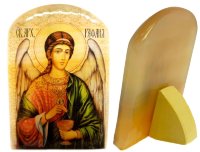 Икона из селенита с подставкой "Архангел Рафаил"