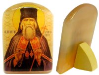 Именная икона из селенита "Свт. Игнатий (Брянчанинов)"