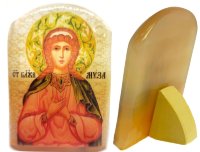 Именная икона из селенита "Святая Блаженная Муза"