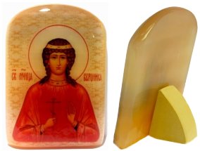 Именная икона из селенита "Святая Мученица Вероника" 