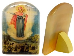 Икона из селенита "Божией Матери Августовская" 