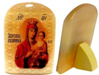 Икона из селенита "Божией Матери Скоропослушница"