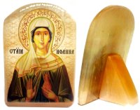 Именная икона из селенита "Святая Иоанна (Жанна) Мироносица"