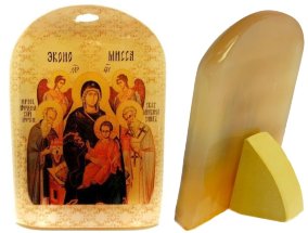 Икона из селенита "Божией Матери Экономисса" 
