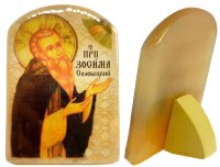  Именная икона из селенита "Преподобный Зосима Соловецкий"