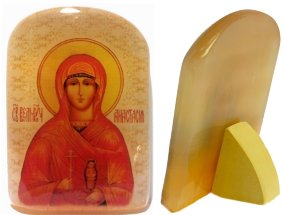 Именная икона из селенита "Святая Великомученица Анастасия" 